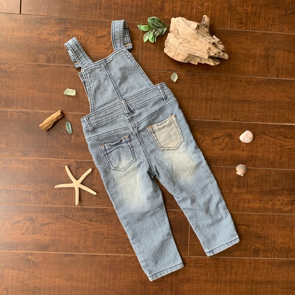 S. Oliver Pinstripe Nautical Anchor Overalls 86 - Picture 6 of 7